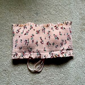 smocked tube bikini top bandeau
